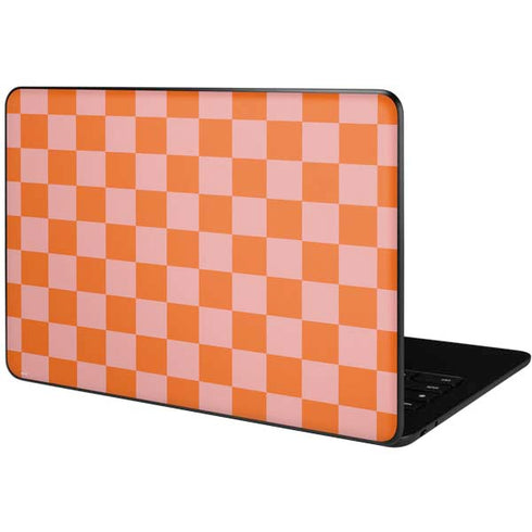 Orange Checkered Google Pixelbook Go Skin
